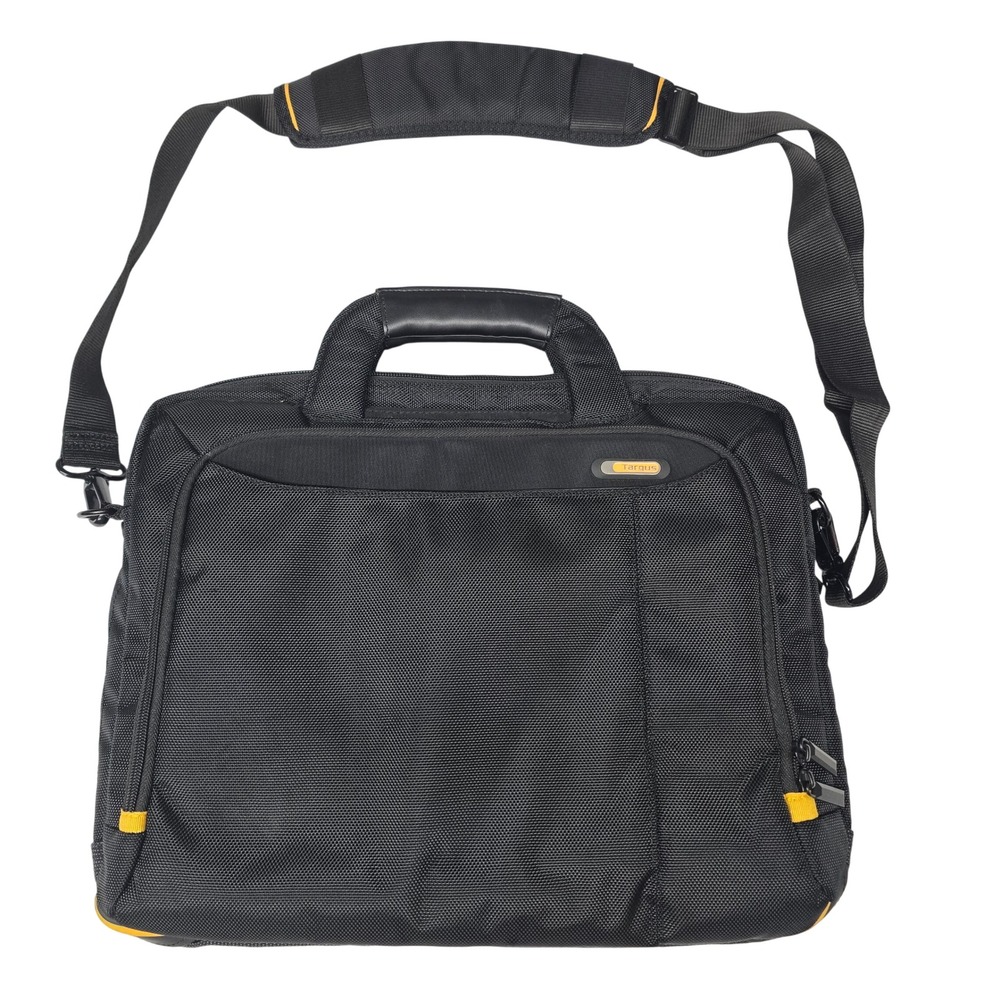 Targus Safe Port Laptop Bag Black Ballistic Nylon Briefcase‎ Shoulder Strap Mens